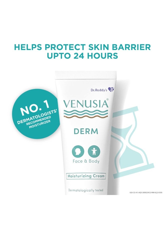 VENUSIA Dr. Reddy's Derm Moisturizing Cream | 24-hour Intense Hydration | Skin Barrier Repair | For Dry to Very Dry Skin | 4 Natural Butters | Hypoallergenic | 75g (Pack of 3) - Image 3